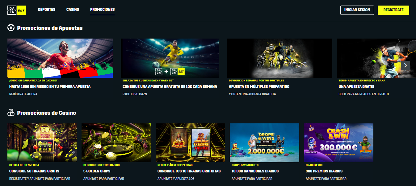 Bonos extras en Dazn Bet