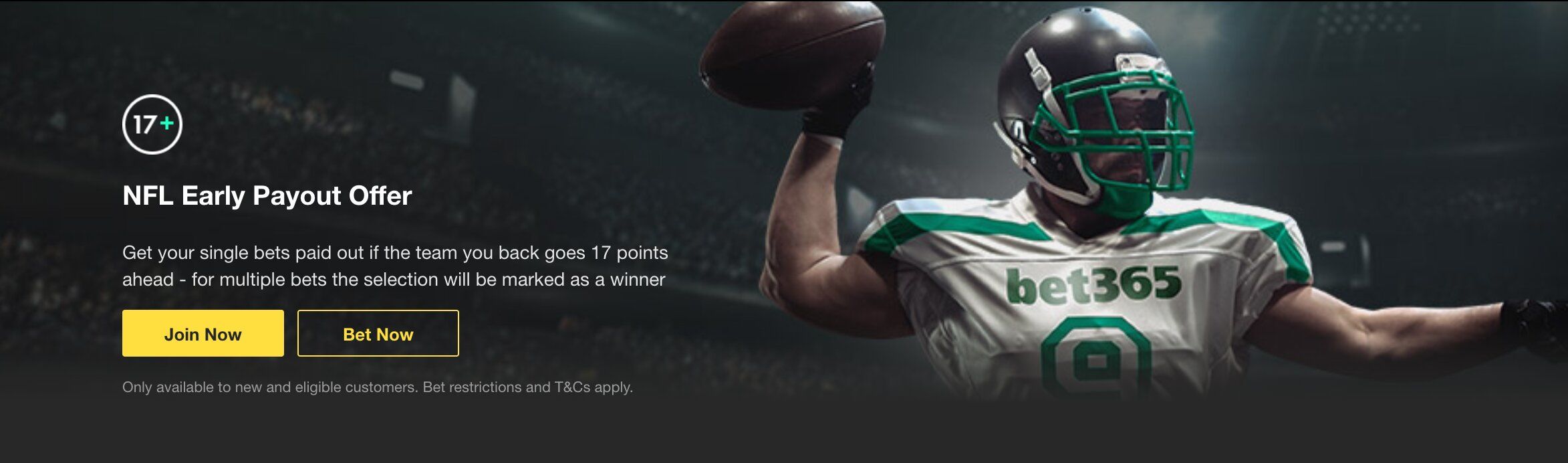 Bet365 NFL Early Payout