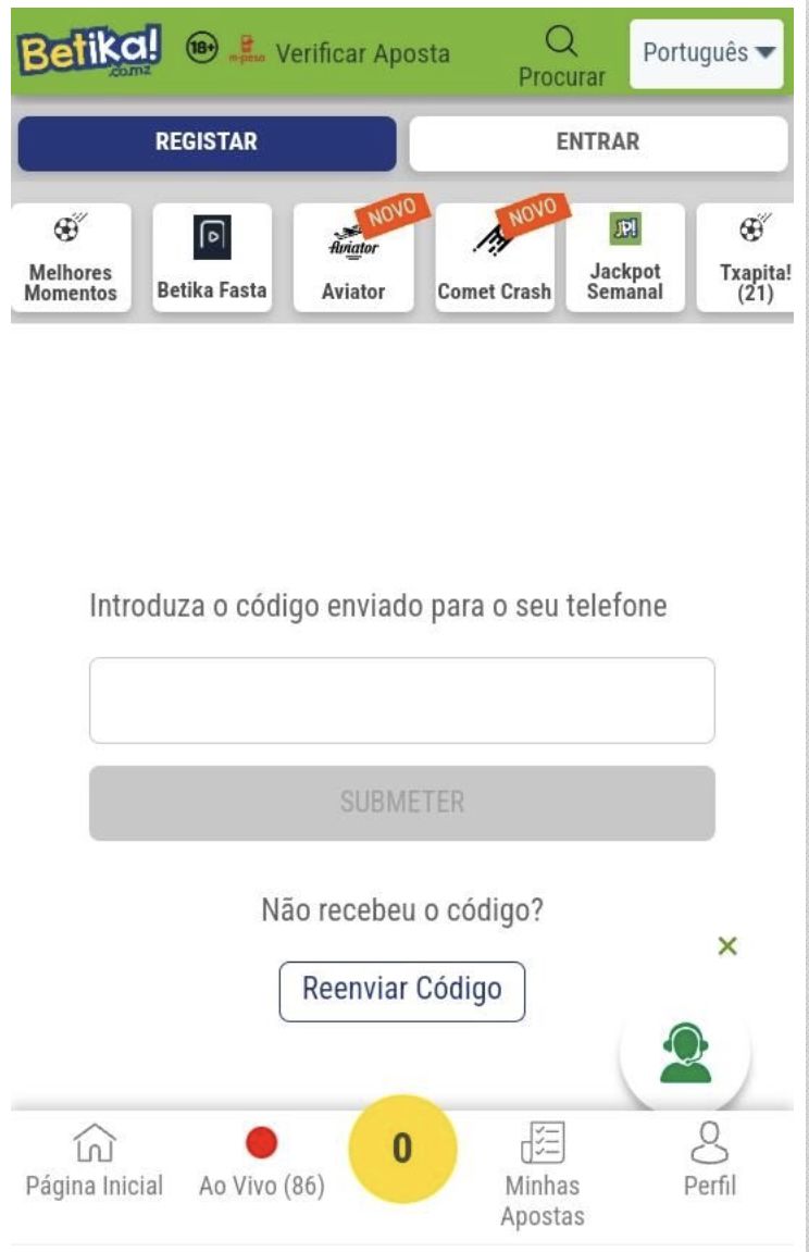 Código de registo