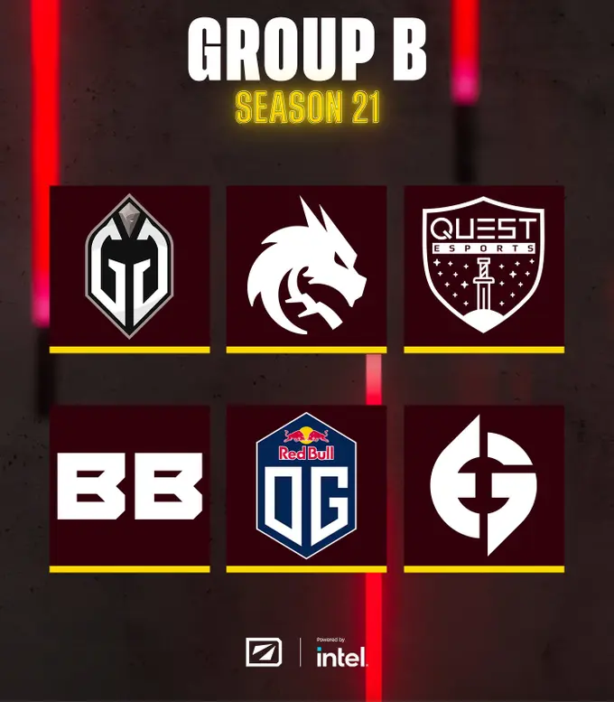 Participants of Group B at DreamLeague Season 21