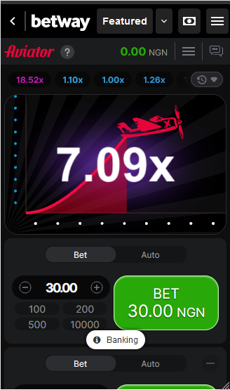  Betway Aviator App Image