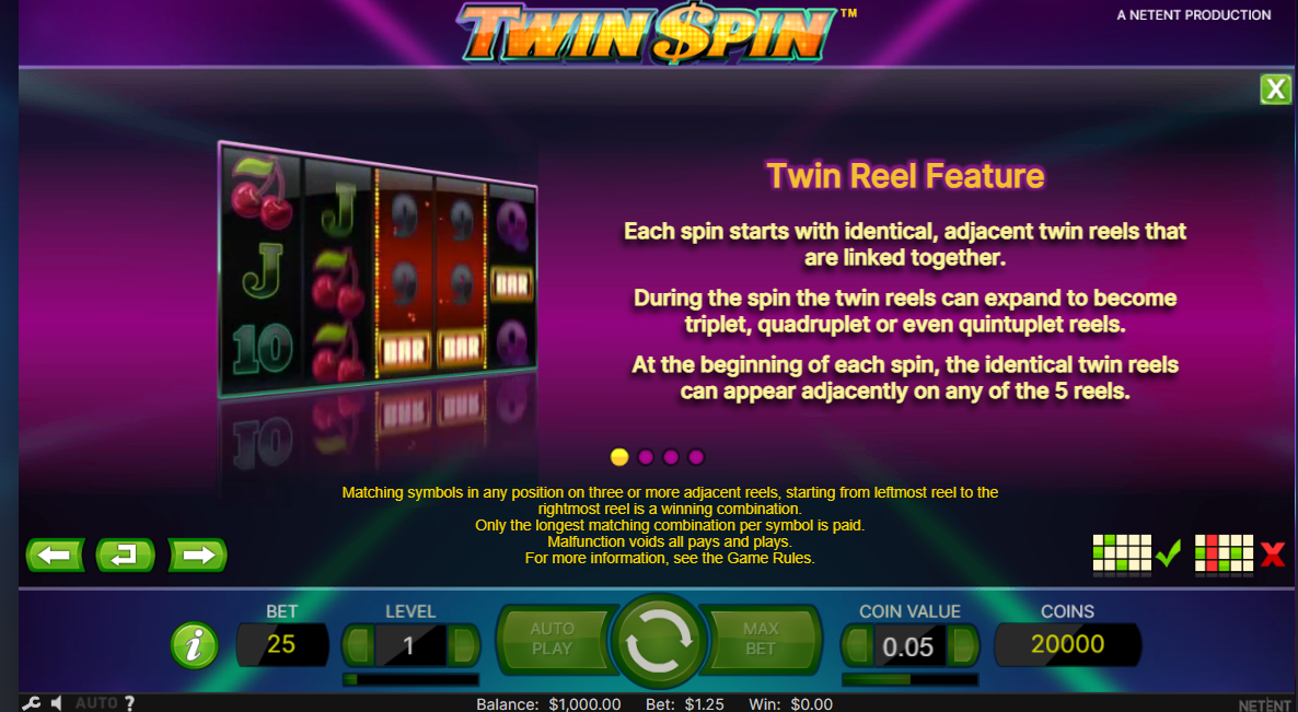 twin spin slot login