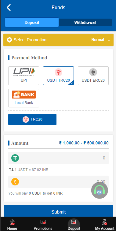  Deposit Methods on Crickex