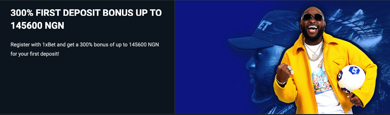 1xBet Nigeria 300% First Deposit Bonus up to 145600 NGN