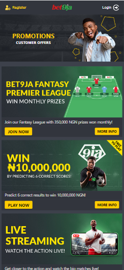 Bet9ja Web Version Image