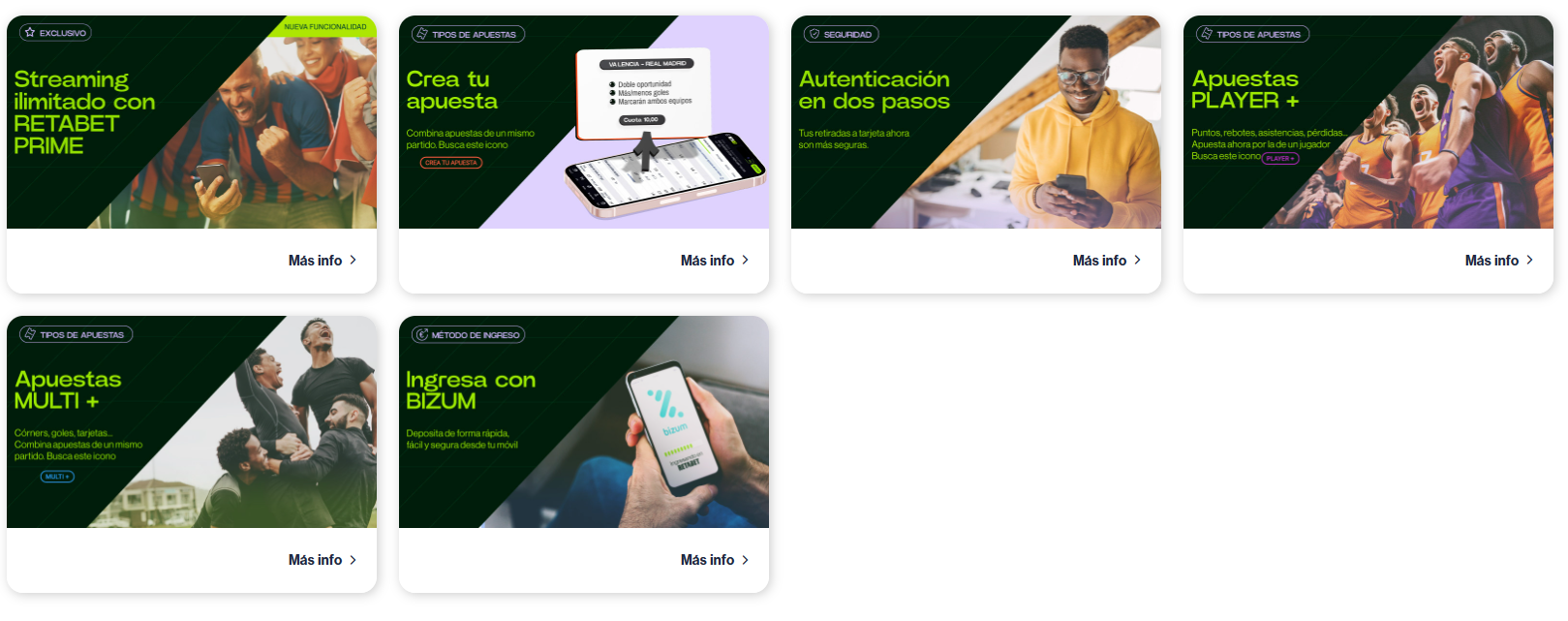 diferentes promociones de retabet