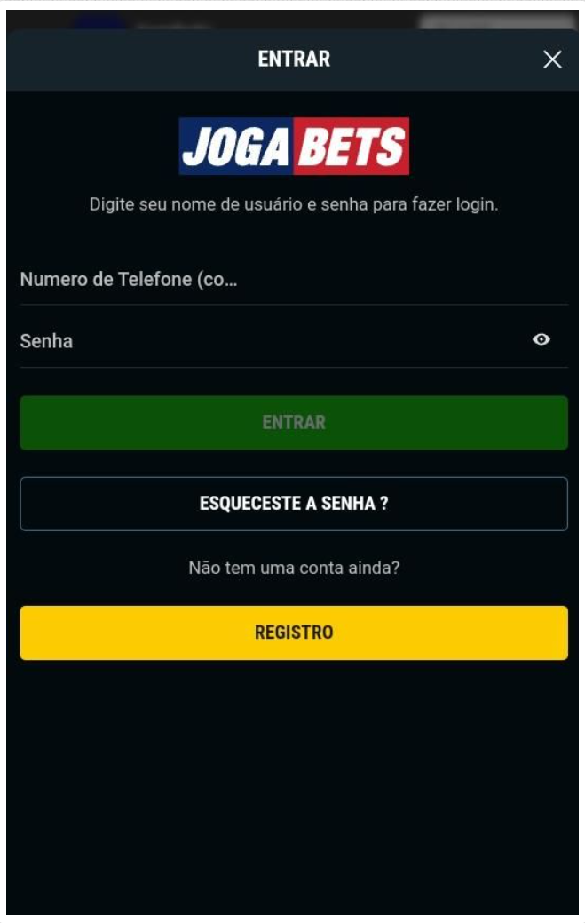 Preenchimento de dados para login