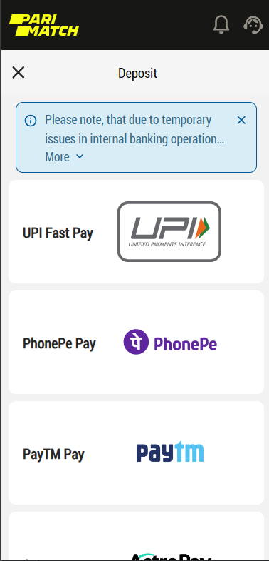 Payment methods