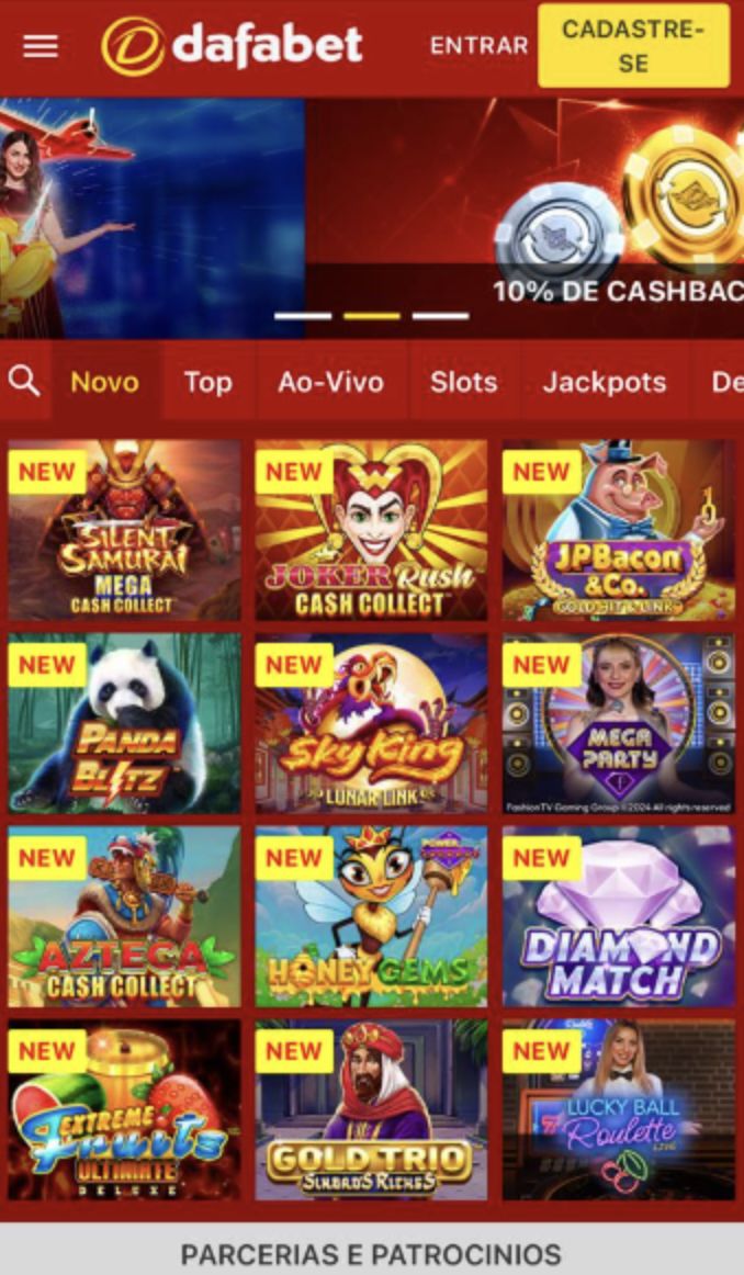 Mercado de casino ao vivo na casa de apostas Dafabet