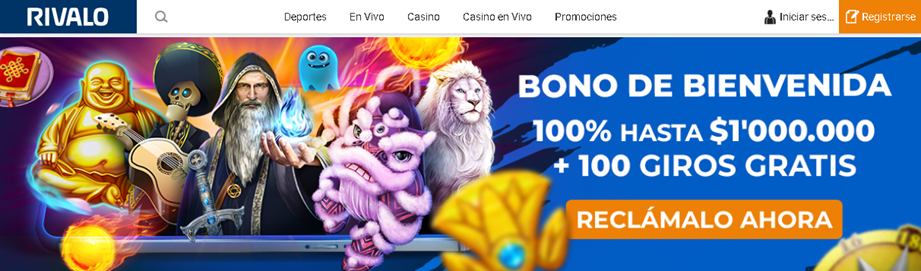 Bono de bienvenida para casino de Rivalo Colombia