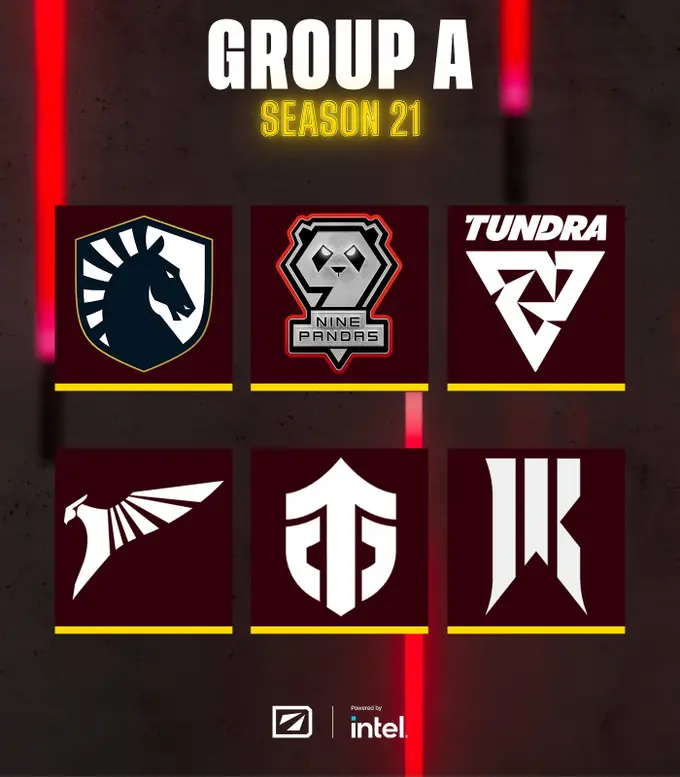 Group A participants at DreamLeague Season 21