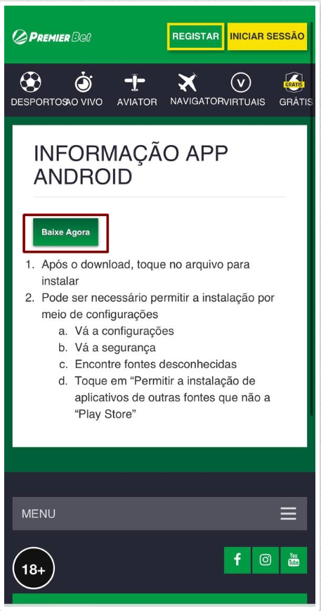 Clique em “Baixar Agora” e siga as instruções de instalação.