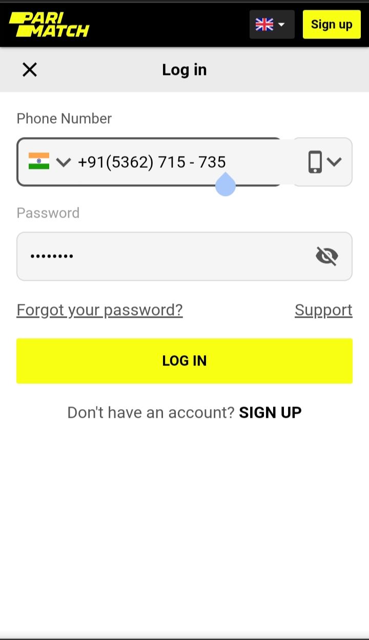 Parimatch India Login