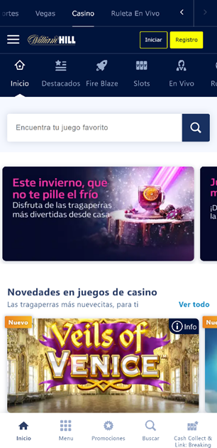 App móvil de William Hill