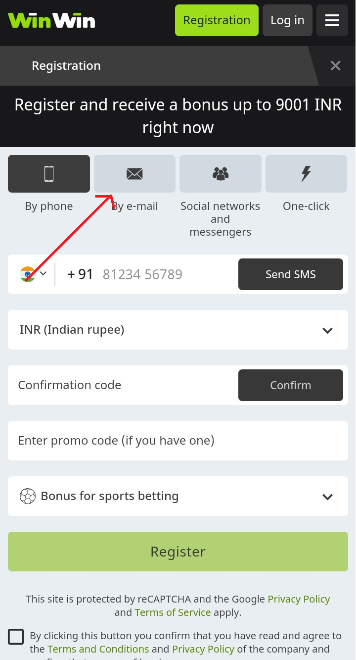 WinWinBet Register