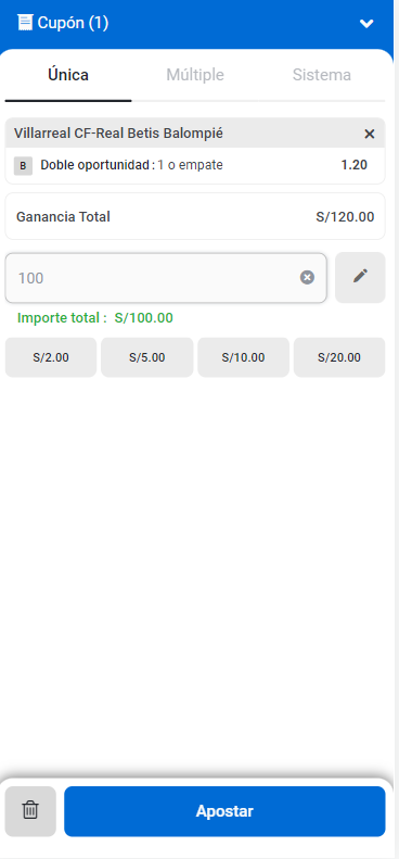 Como hacer una apuesta desde la versión móvil de TeApuesto