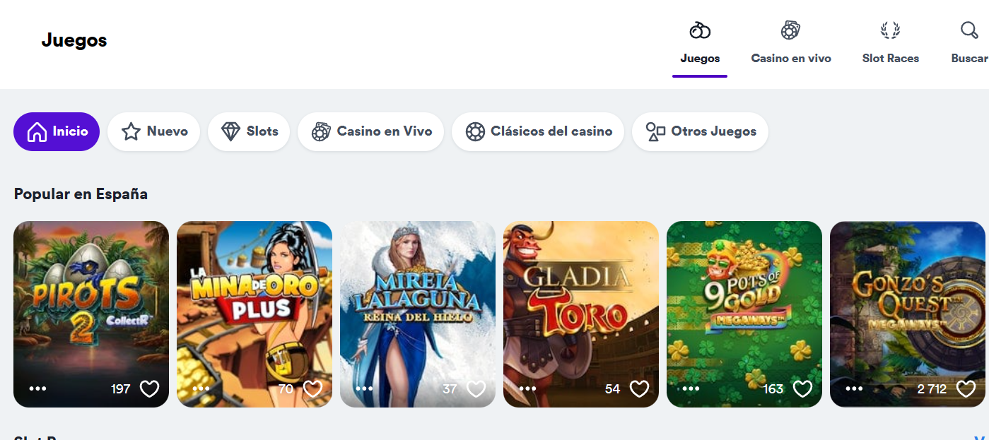 juegos de casino en casumo