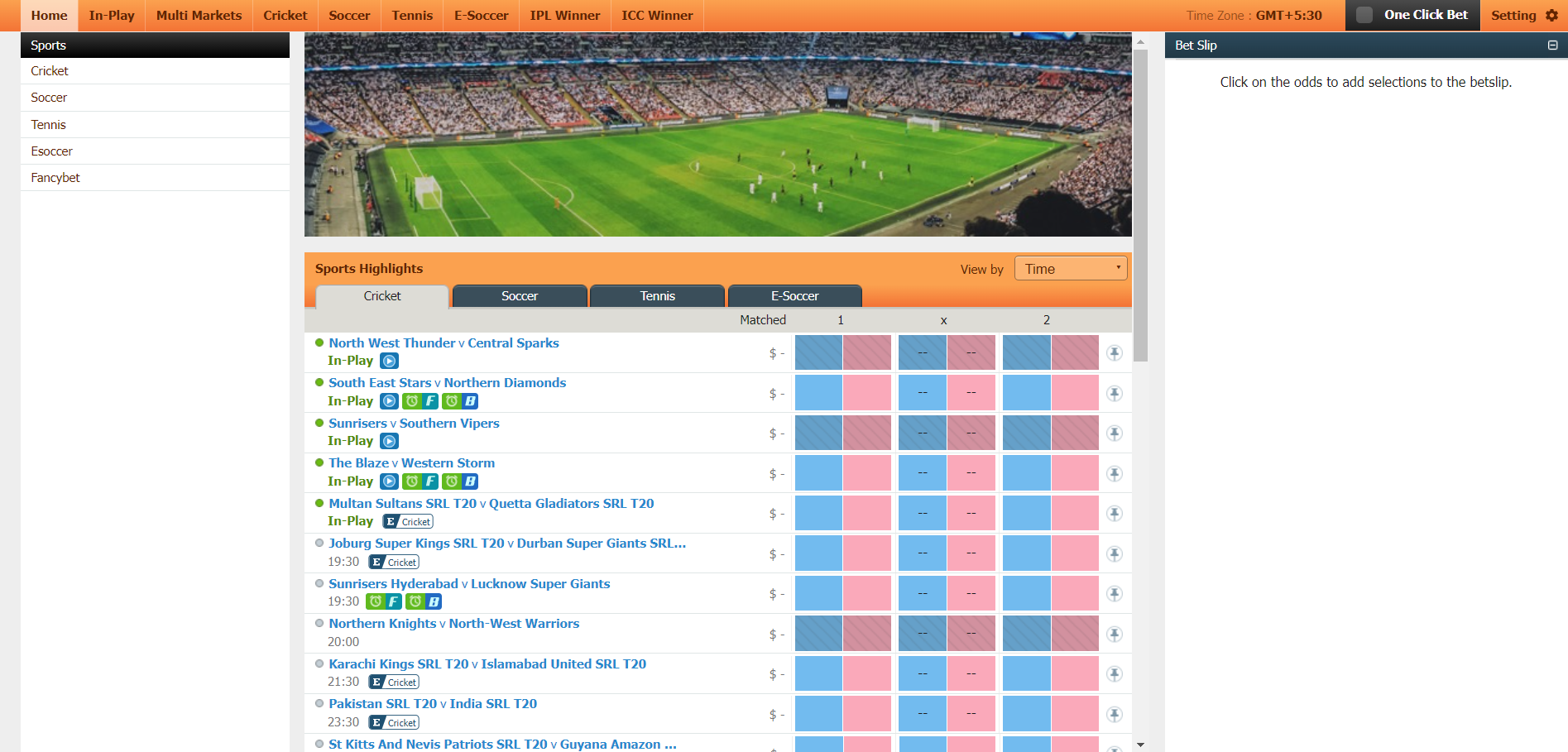 Betting market of Jeetbuzz sportsbook