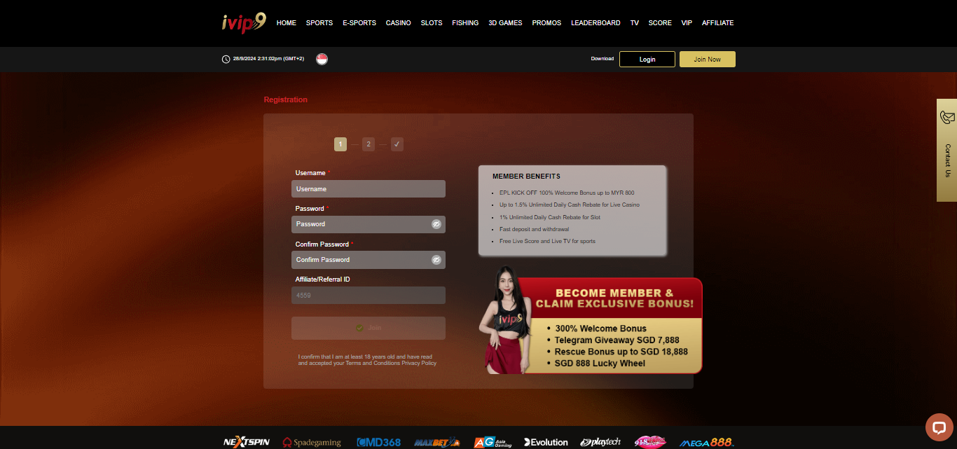 iVip9 Asia Casino Sign Up