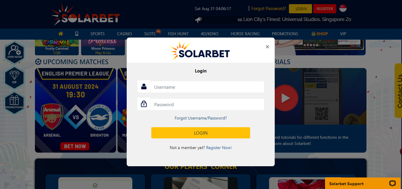 Solarbet Sign In