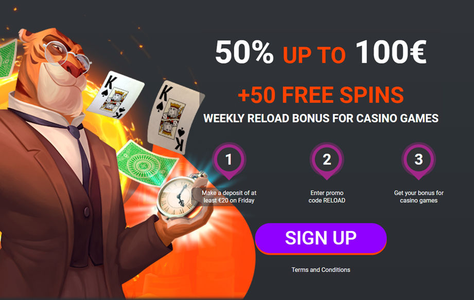 Bono del 50% hasta 100 EUR para casino