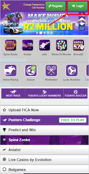 How to Login via Hollywoodbets Mobile App Image