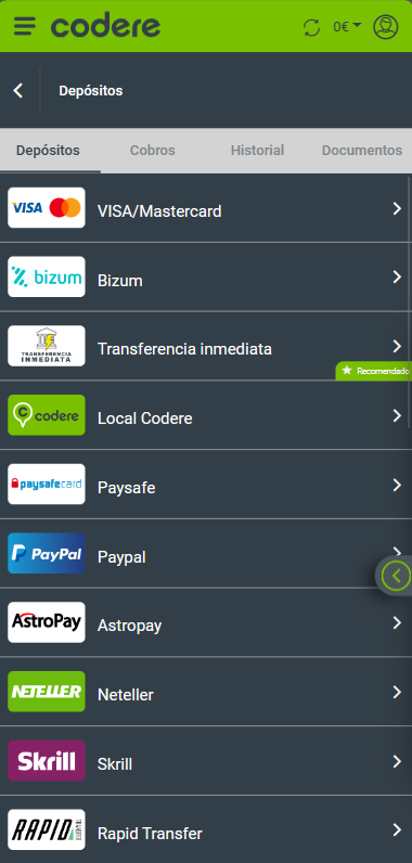 app de codere cobros