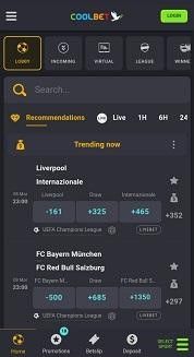 Coolbet mobile site