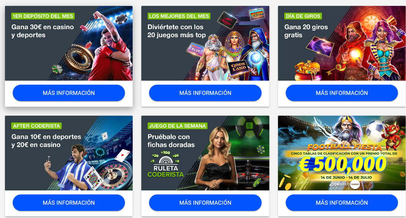 Imagen de otras promociones de bonos de casino de Codere España