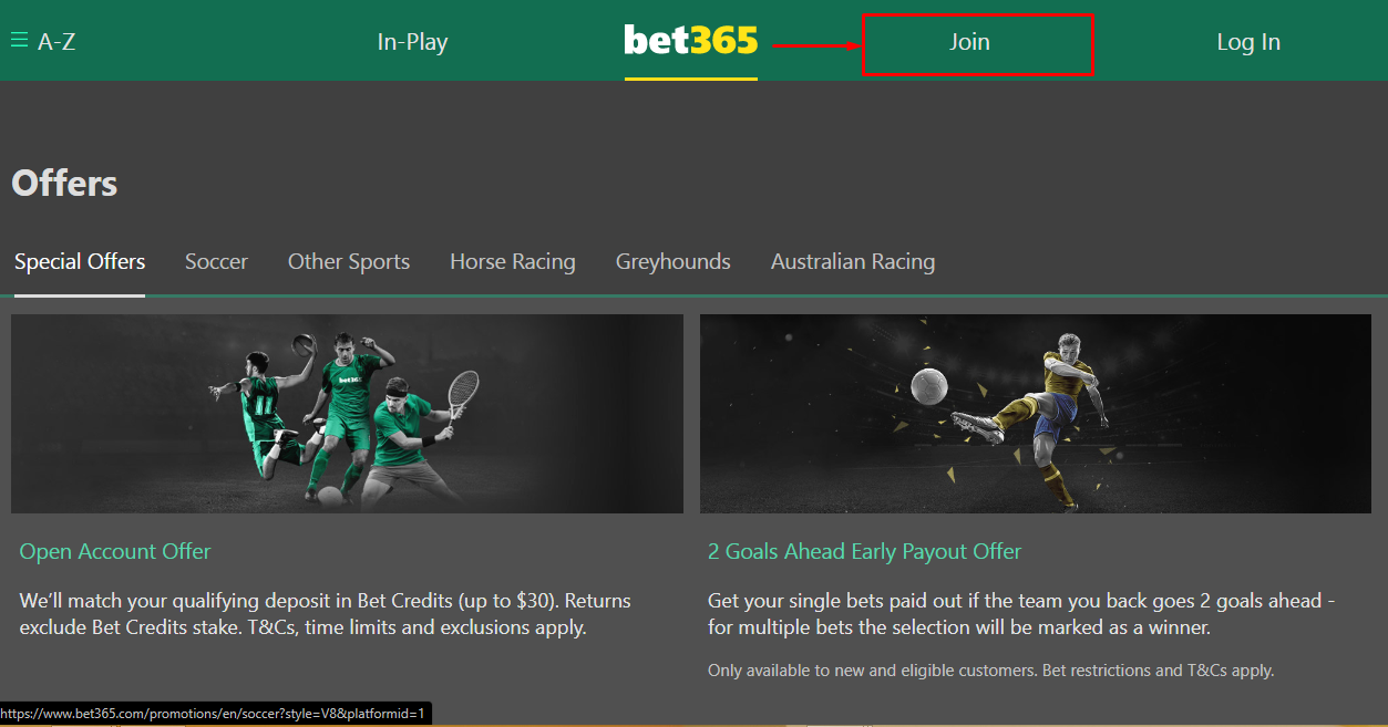 Visit the Sportsbook's Website