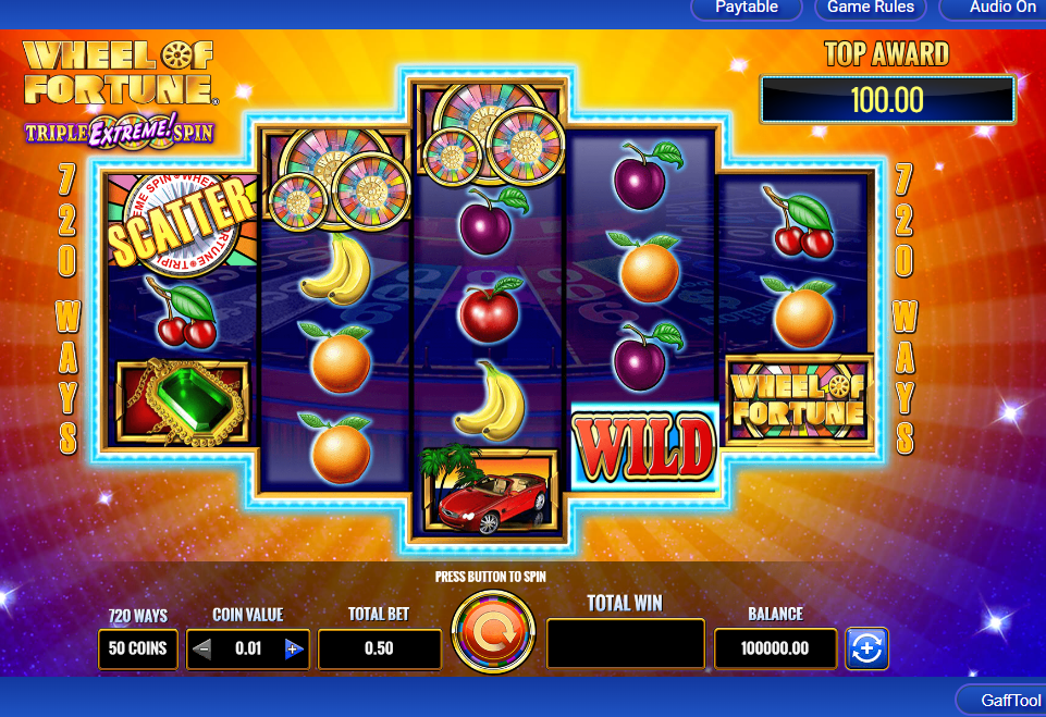 Wheel of Fortune triple extreme bonus slot game