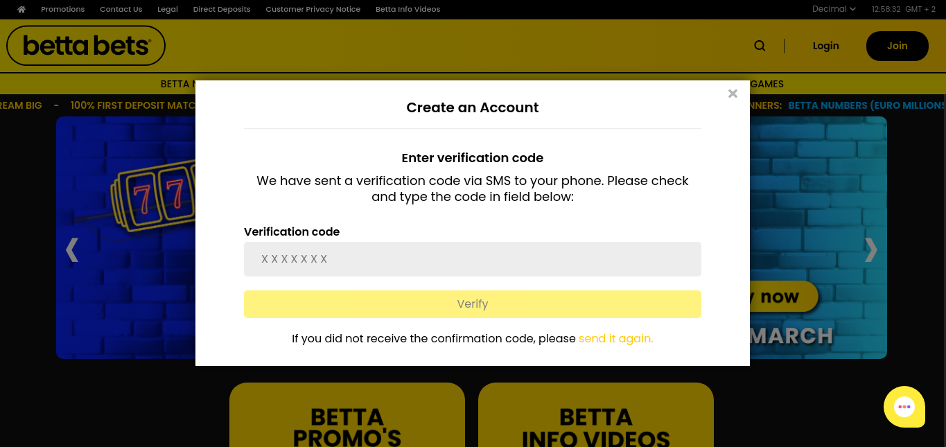 Enter verification code