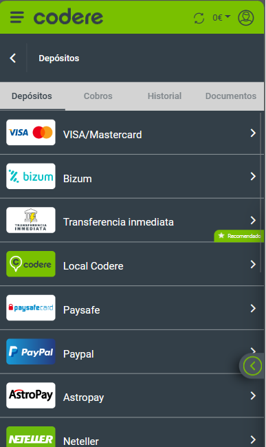 app de codere cobros