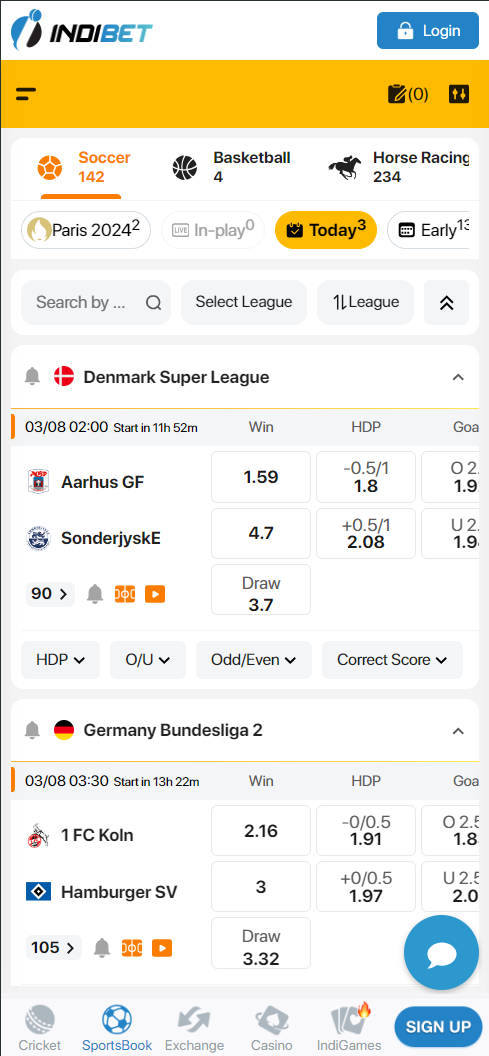 Indibet sportsbook app