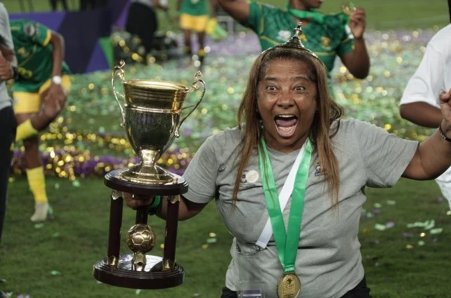 Banyana Banyana coach Desiree Ellis leading the team to African Champions in 2022