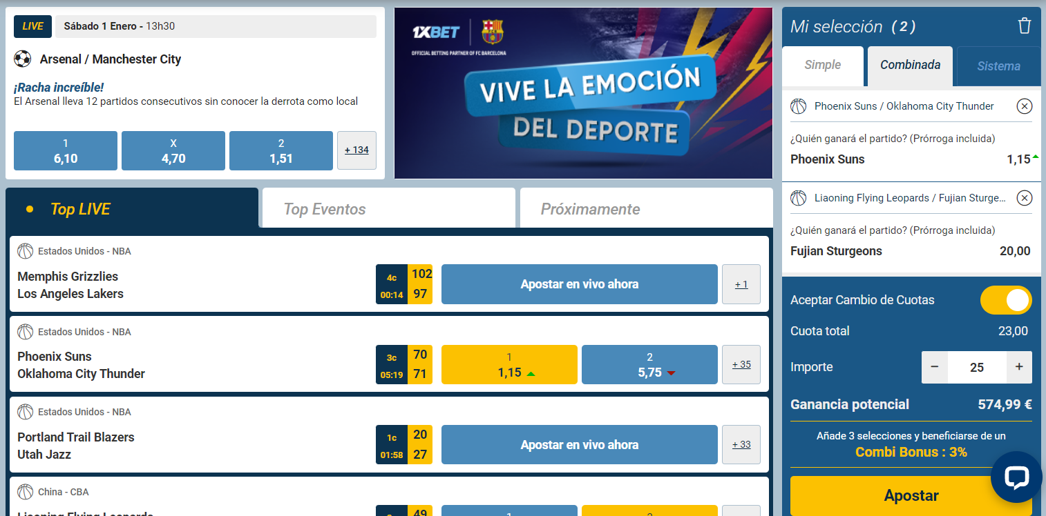 apuesta combinada en 1xbet