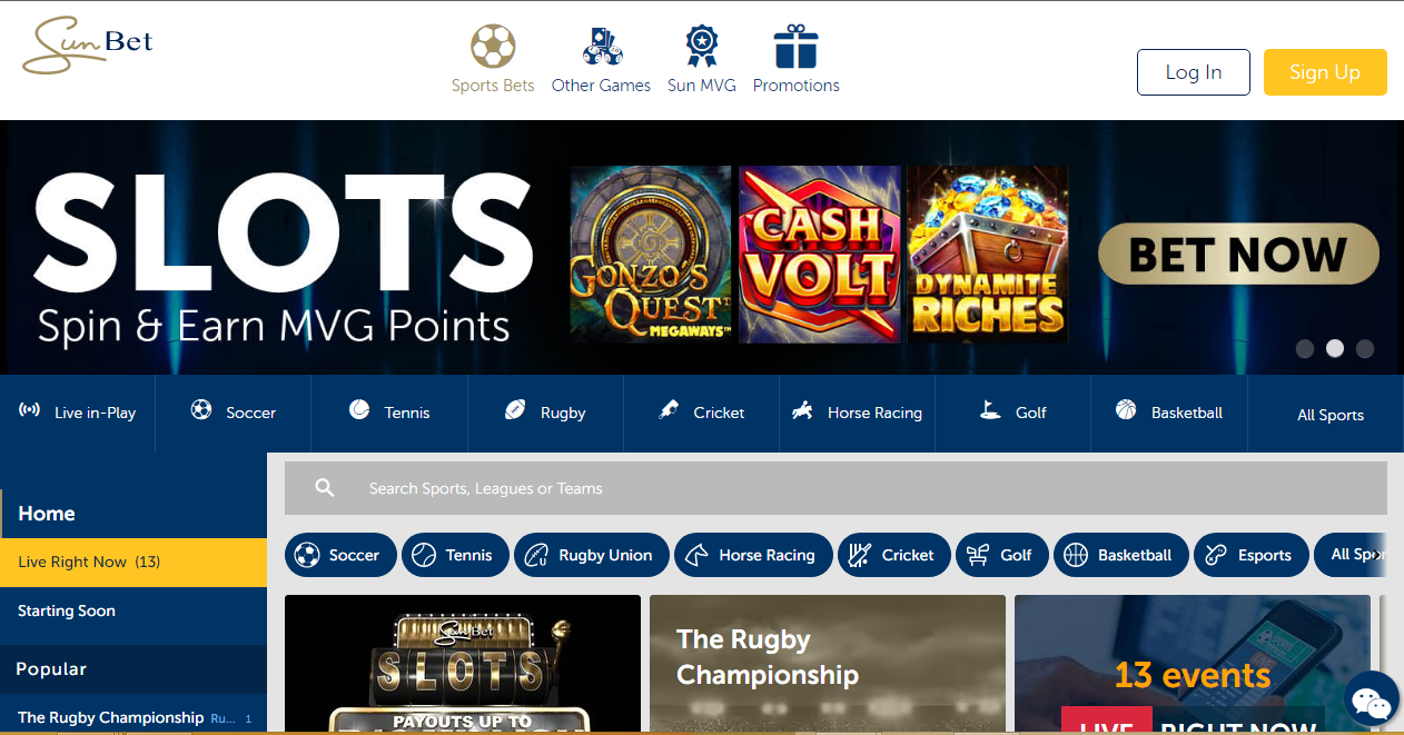 Visit the Sunbet Website 