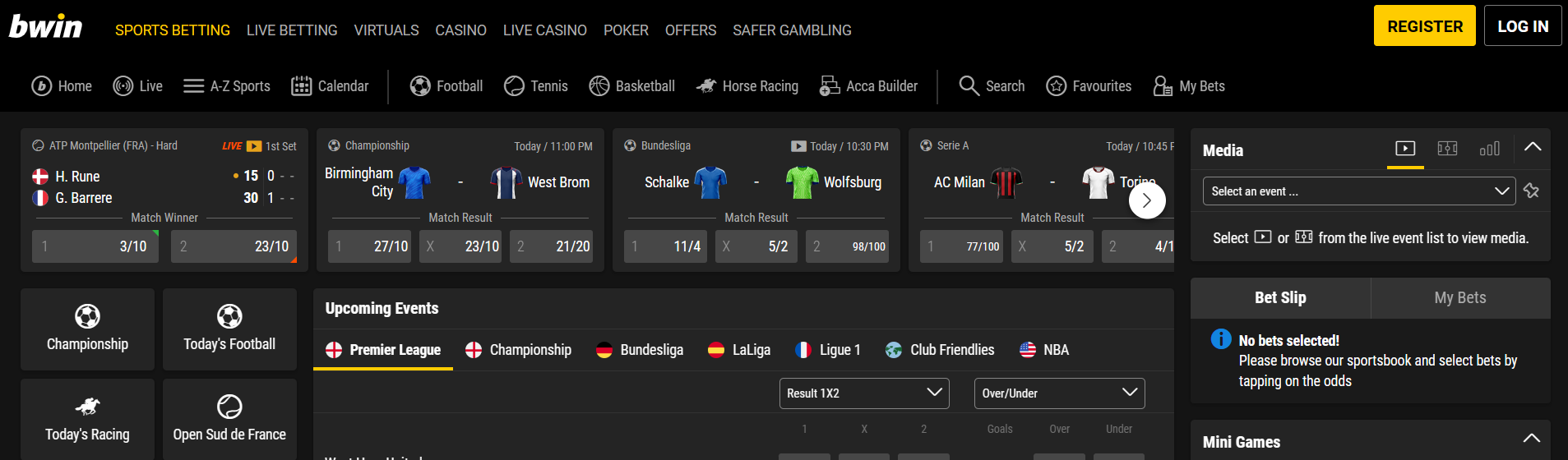 Bwin Sport Page