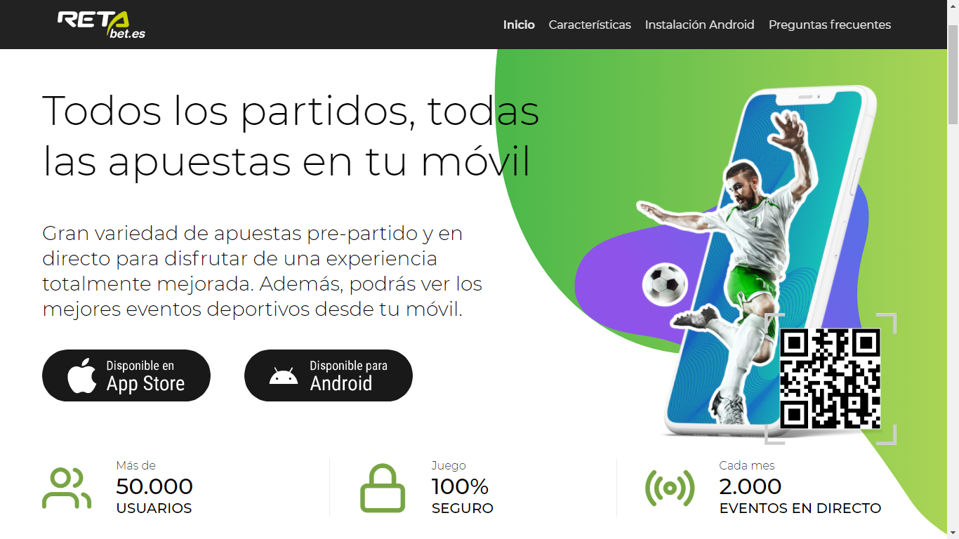 Aplicación móvil de Retabet disponible para Android/ iOS