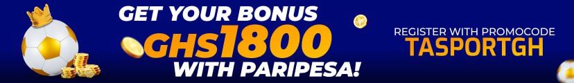 Paripesa Ghana 100% First Deposit Bonus up to 2200 GHS