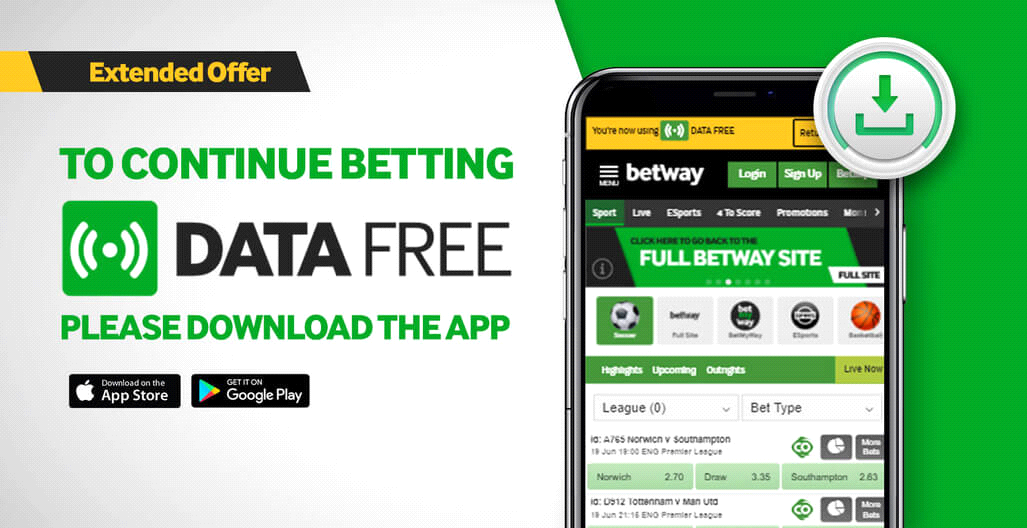 Image of Betway Data Free App Page