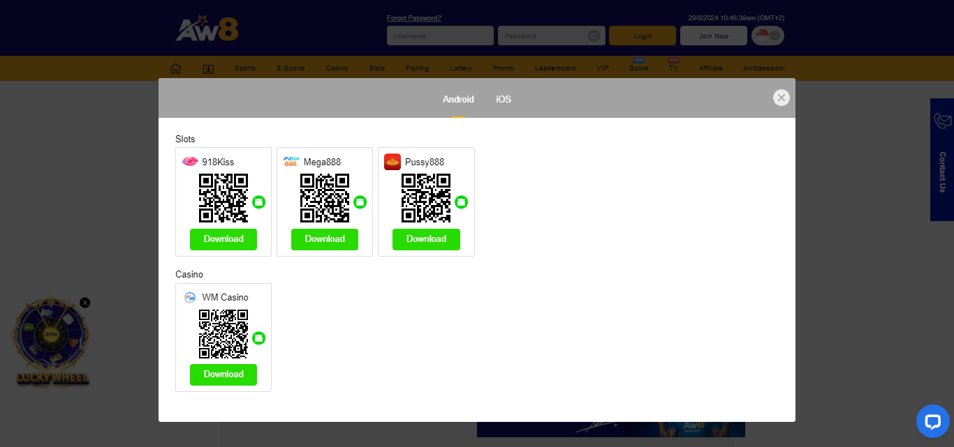 AW8 Asia Mobile Casino App
