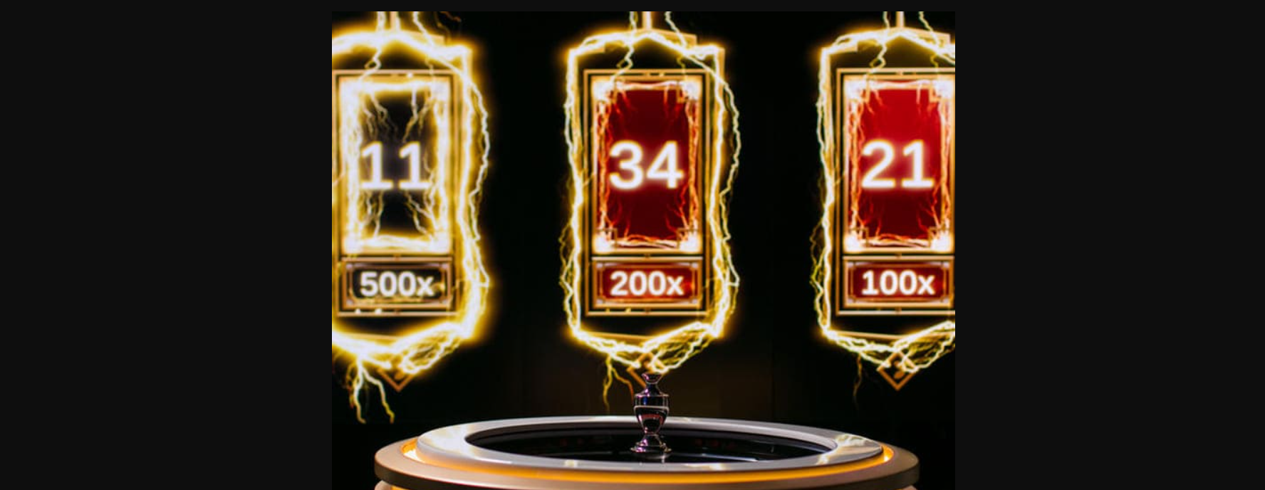 An image showing lightning roulette lucky numbers and corresponding payouts