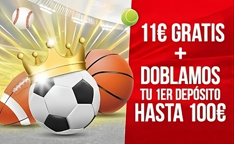 Bono del 100% hasta 100 EUR para apostar a deportes