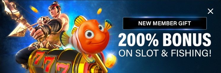 200% on Slot and Fishing Image