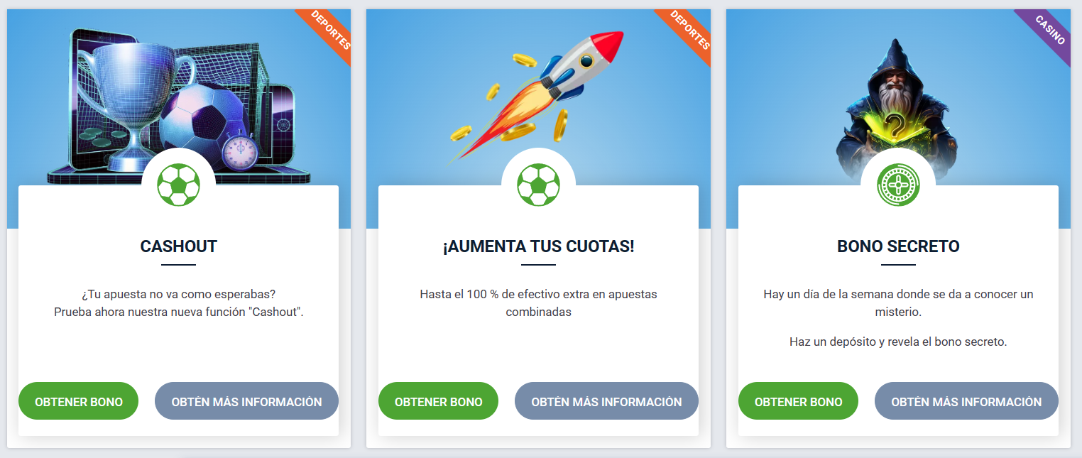 tres promociones especiales de 20Bet Perú