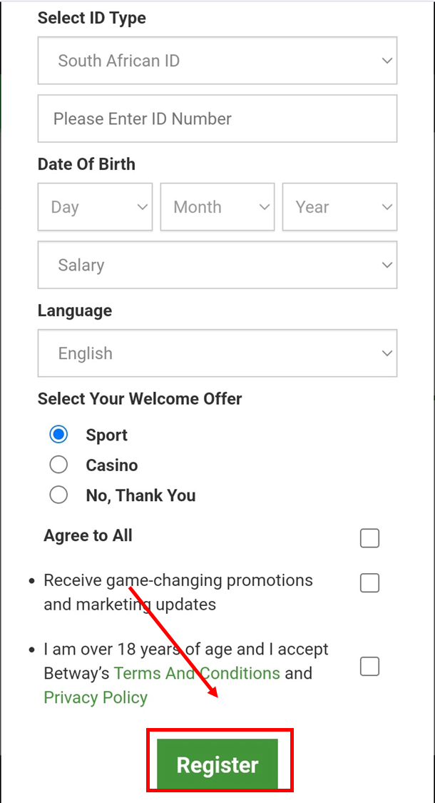 Android Casino Registration