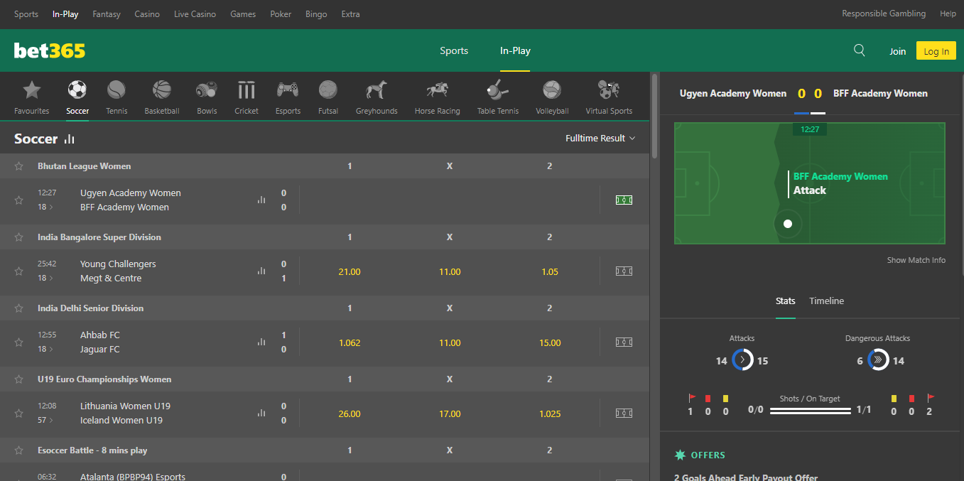 Bet365 betting site