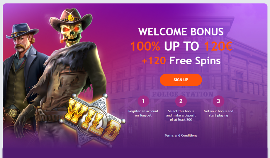 Bono del 100% hasta 120 EUR para casino