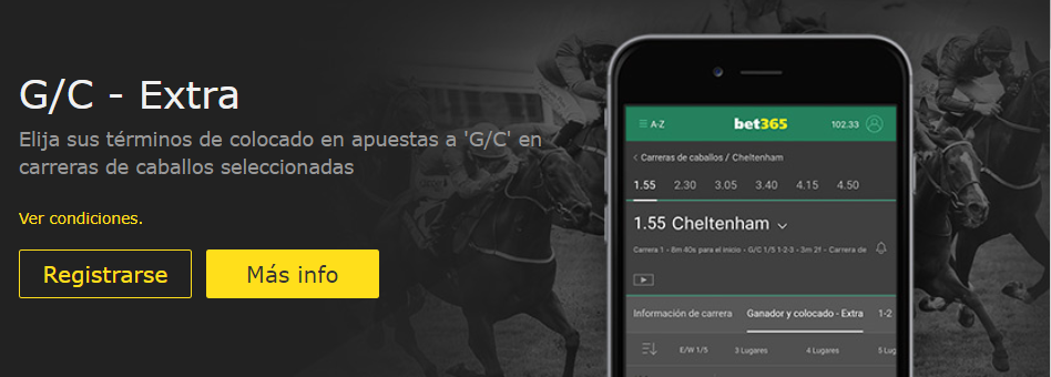 Móvil con la app de Bet365 en funcionamiento